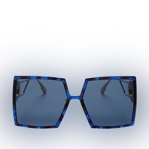 Authentic Dior Blue Patterned Square Sunglasses
